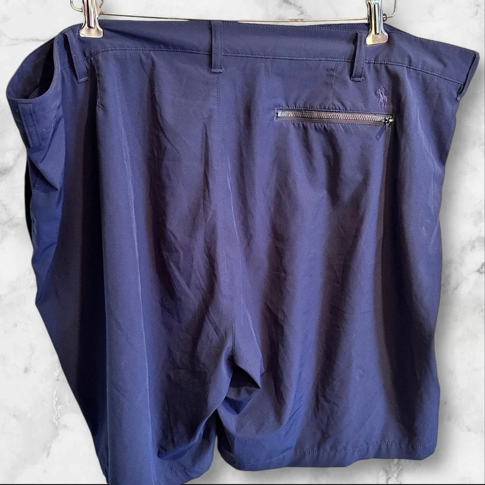 Polo Ralph Lauren Mens Size 46B‎ Blue Performance Stretch Flat Front Golf Shorts